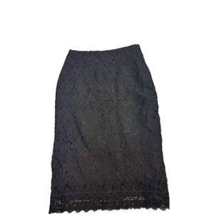 H & M Women's Skirt Black Lace Size 2